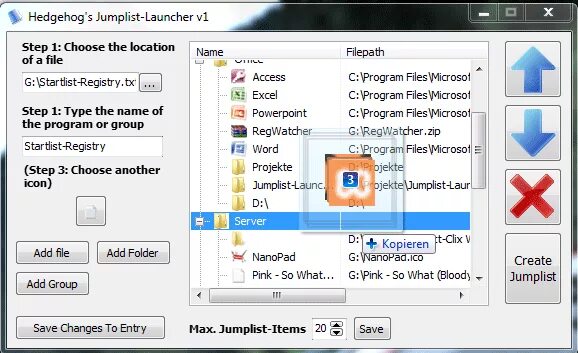 Step launcher. Jumplist. Windows Jump list. Launcher список. Jumplist entries.