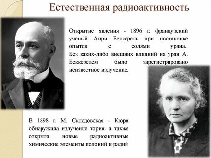 Год открытия естественной радиоактивности