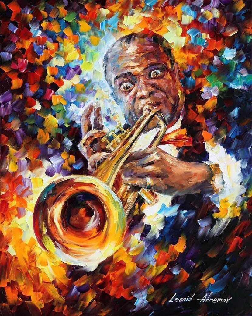 Луи Армстронг Афремов. Jazz arts