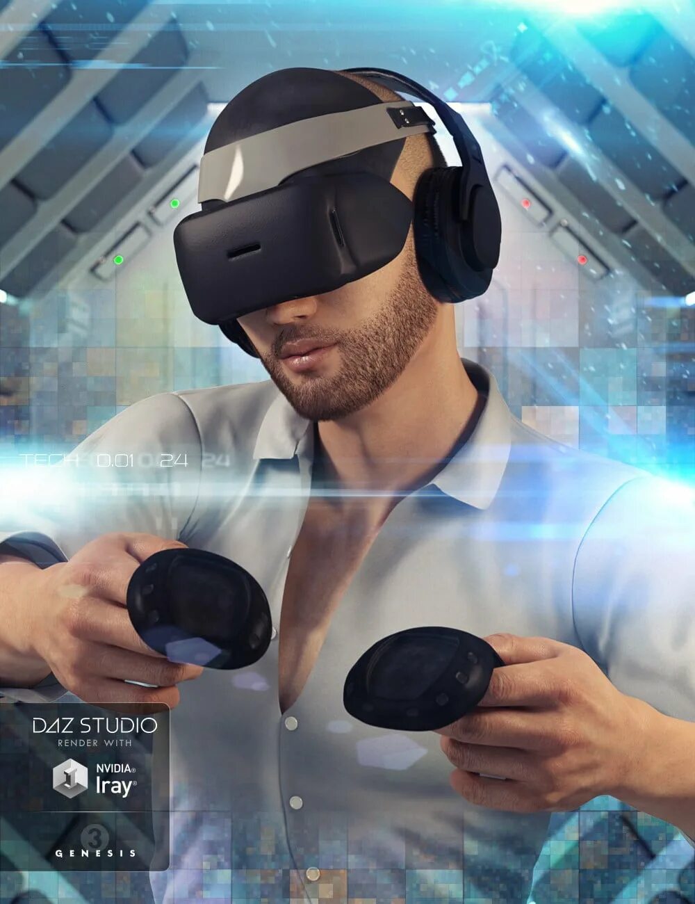 Daz 3d - Virtual reality Gear. Игровые очки. 3д очки для игр. VR реальность.