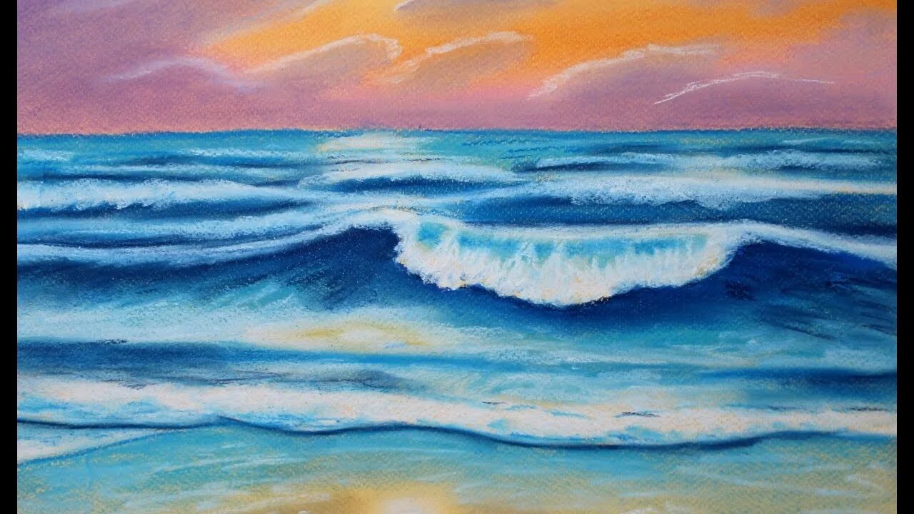 Нарисовать волны гуашью. Волны гуашью. Пейзаж гуашью волны. Море красками. Море гуашью мастер класс для детей.