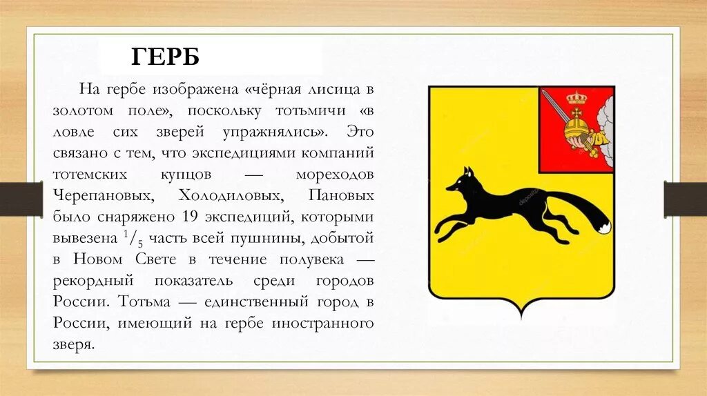 Сообщение о гербе города. Герб города тотьма вологодской области. герб тотьмы описание. герб тотемского района вологодской области. описание герба города тотьмы.
