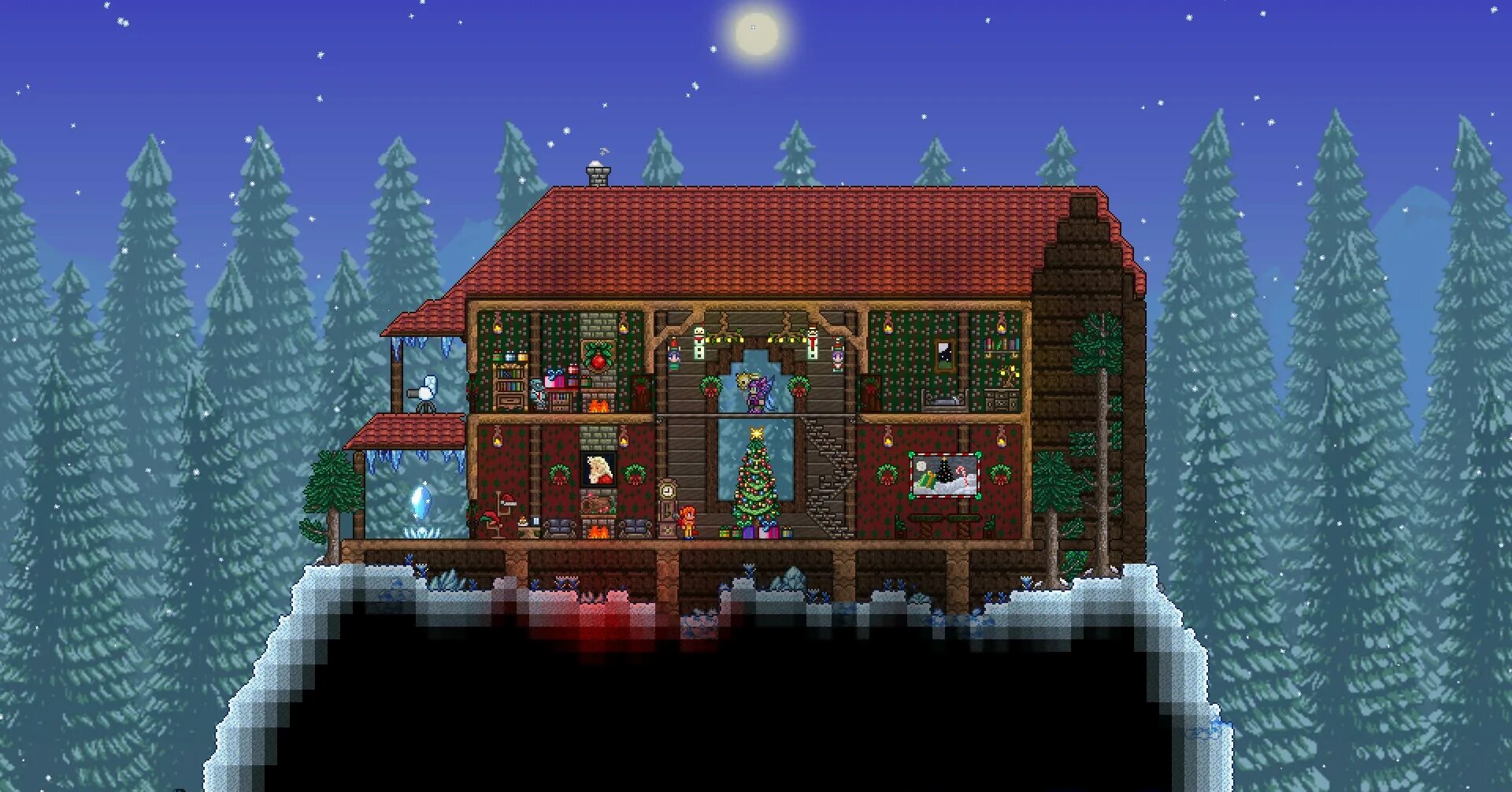 Terraria build. Дом рыбака террария. Дом для Санта Клауса террария. Домик ведьмы террария. Домик рыбака террария.