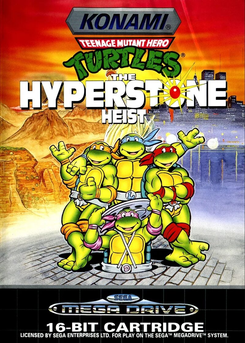 Tmnt hyperstone. Teenage Mutant Ninja Turtles the Hyperstone Heist. Teenage Mutant Ninja Turtles the Hyperstone Heist Sega обложка. Черепашки ниндзя Hyperstone Heist. Teenage Mutant Ninja Turtles: the Hyperstone Heist (Sega Genesis).