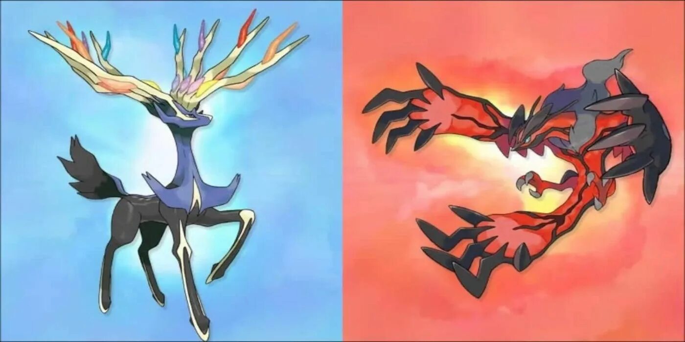 Pokemon x and y. Зерниас мега эволюция. xerneas and yveltal. ивелтал и эш. калос легендарные покемоны.