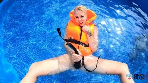 UkCuteGirl - X-rated Life Jacket Pool Play.