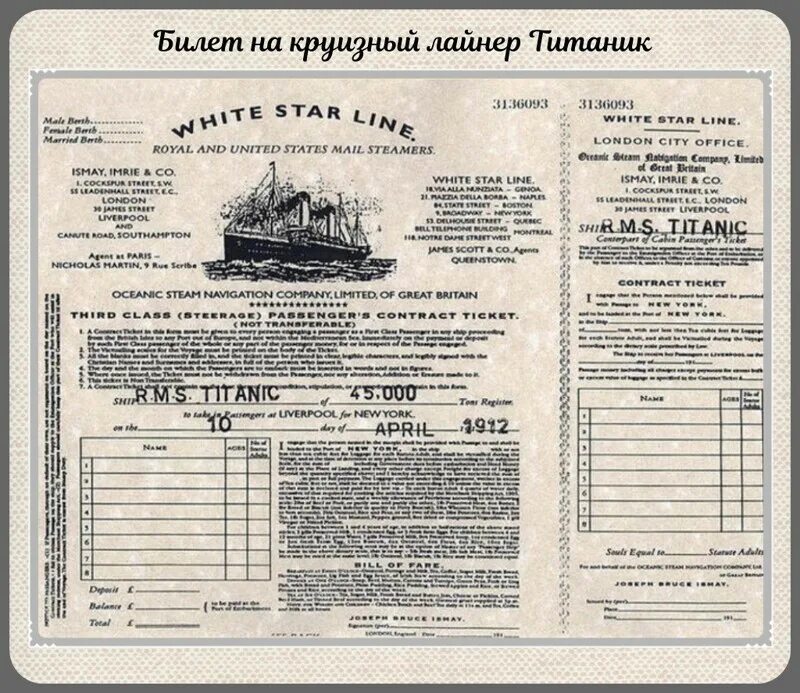 Билет на титаник 1912. White star line билет на титаник. Как выглядел билет на титаник. Титаник 2 билеты. Оригинальный билет на титаник.