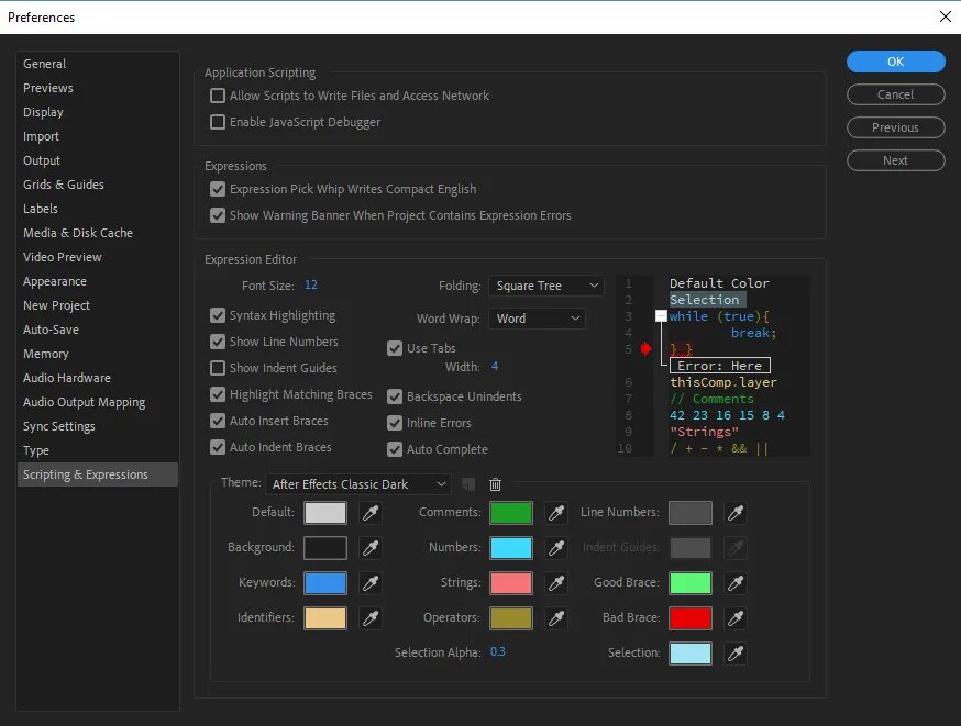 Scripting expressions. After effects preferences. allow scripts to write files and access network. after effects expressions. after effects allow scripts to write files and access network.