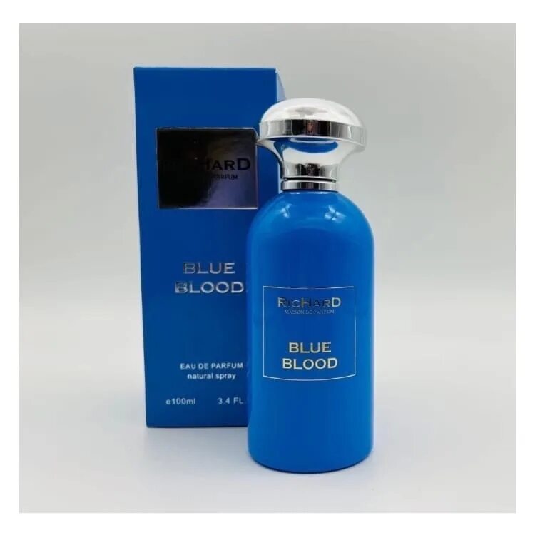 Поэзия парфюмерный блуд. Духи Richard Maison de Parfum Blue Blood. Richard Blue Blood парфюмерная вода 100 мл. Richard духи синие. Духи унисекс голубой флакон.