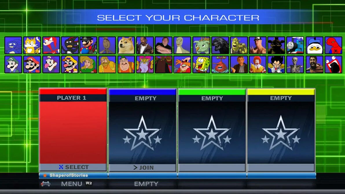 Selector играть. Character select Screen. Select Screen игра. Скрины Selector. Go Sanic goo! MLG персонажи.