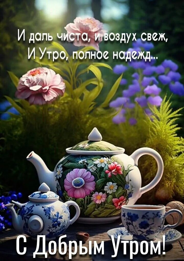 И воздух свеж и утро полное. Доброе летнее утро и удачного дня. пожелания доброго летнего утра и хорошего дня.