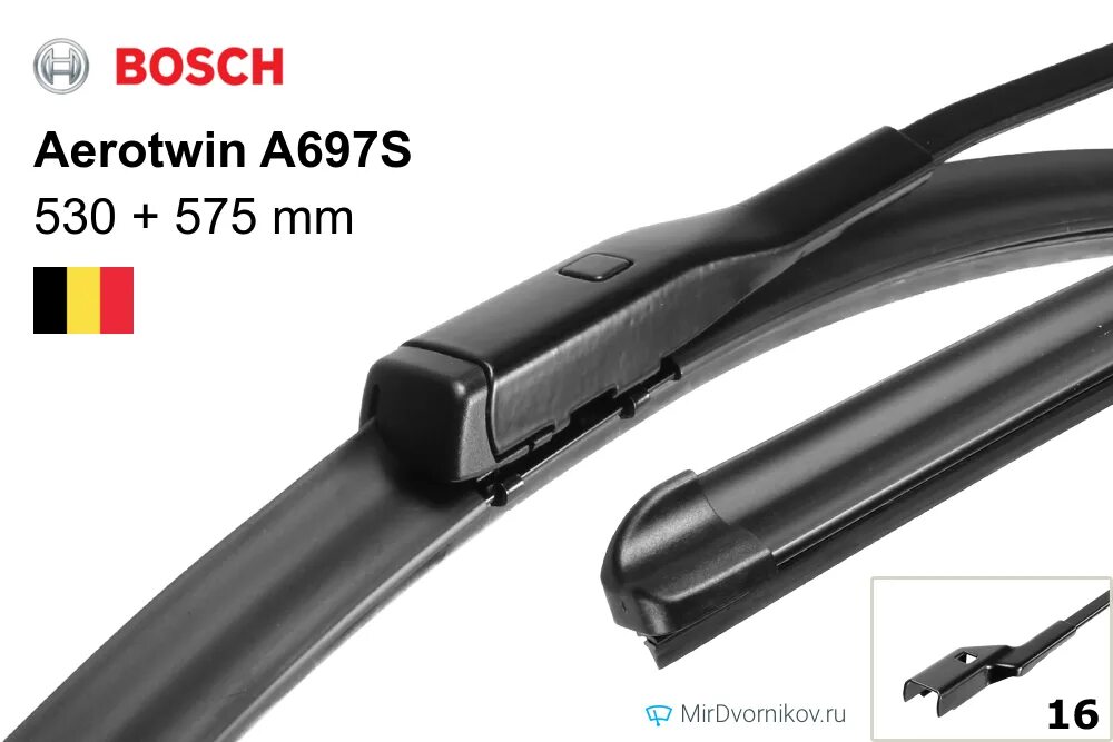 Bosch Aerotwin 3397007586. Bosch 3397007586. Щетки стеклоочистителя Push button 16mm. Щётки с/о 680/575мм Aerotwin Bosch арт. 3397007581.