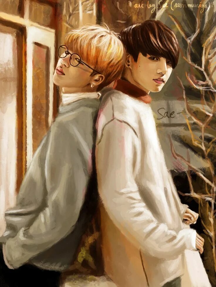 Яой фанфики бтс. Art BTS Чигуки. БТС Чимин Чонгук Тэхен арт. Чигуки Jikook. БТС арт 18 Чигуки.