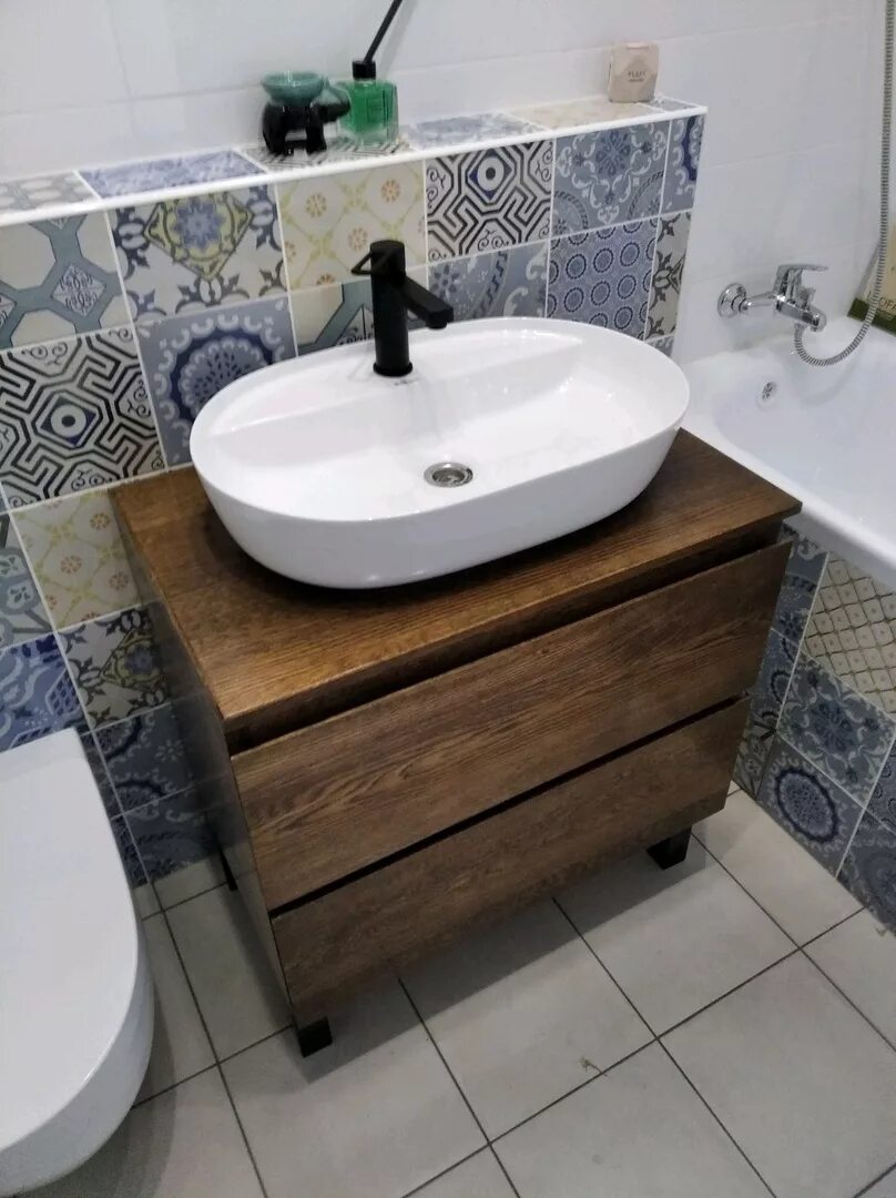 Столешница из гипсокартона в ванной и на кухне под раковину: фото