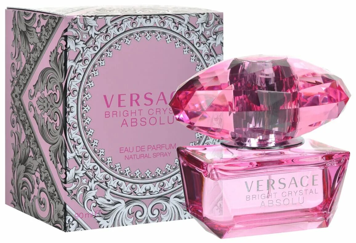 Цена версаче розовые духи. Версаче Bright Crystal Absolu 50 мл. Versace Bright Crystal Absolu 90 мл. Versace Bright Crystal Absolu 50 ml. Духи Версаче Bright Crystal 50 мл.