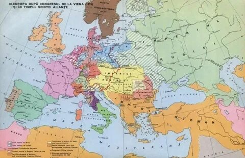 Карта европы 1815