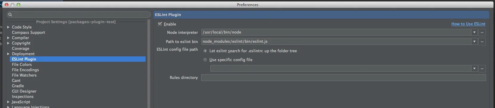 Eslint settings. Eslint.