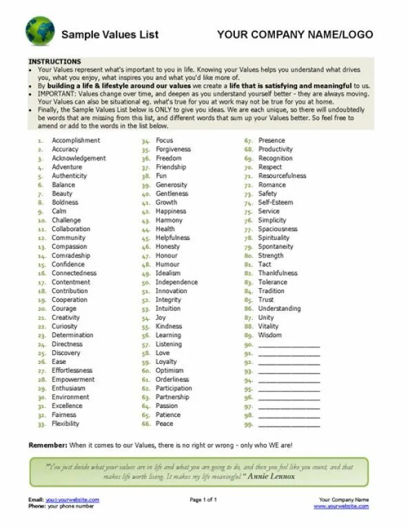 Кроме списка values. List of values. sampled values. true values of life. zo value list.
