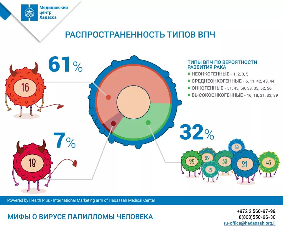 ВПЧ самые распространенные типы. Распространенность ВПЧ.