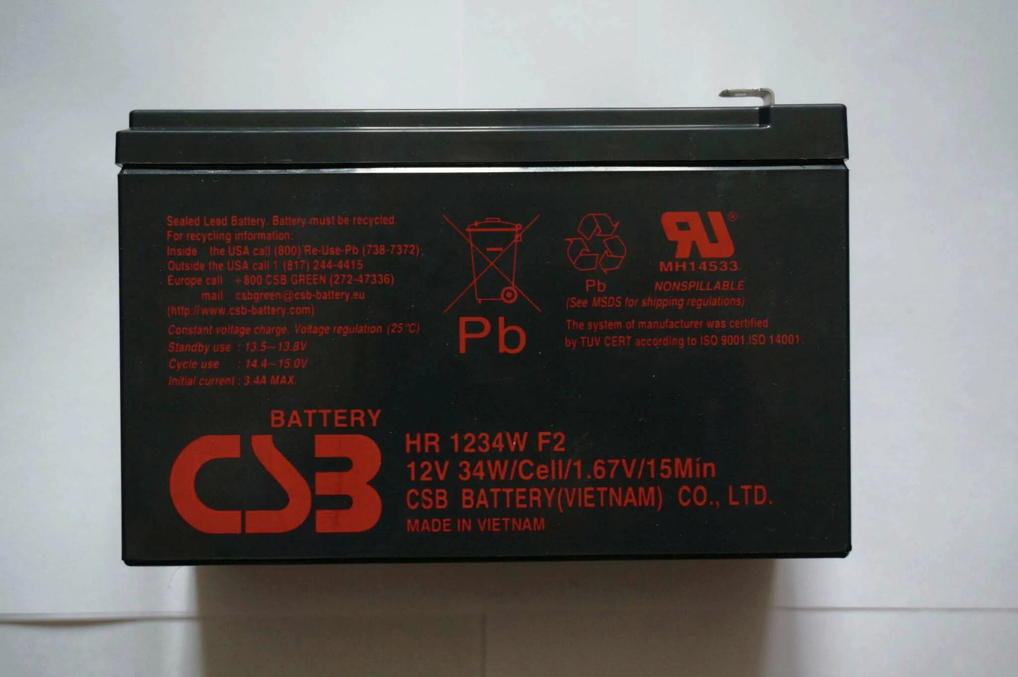 Аккумуляторная батарея CSB hr1234w 12v, 9ah, 34w (hr1234w). АКБ для ИБП 12v 9ah CSB hr1234w f2. Аккумуляторная батарея CSB HR 1234w f2. Батарея аккумуляторная CSB HR 1234w, 12v, 9ah, 34w/Cell/1.67v/15min. Аккумулятор csb hr1234w