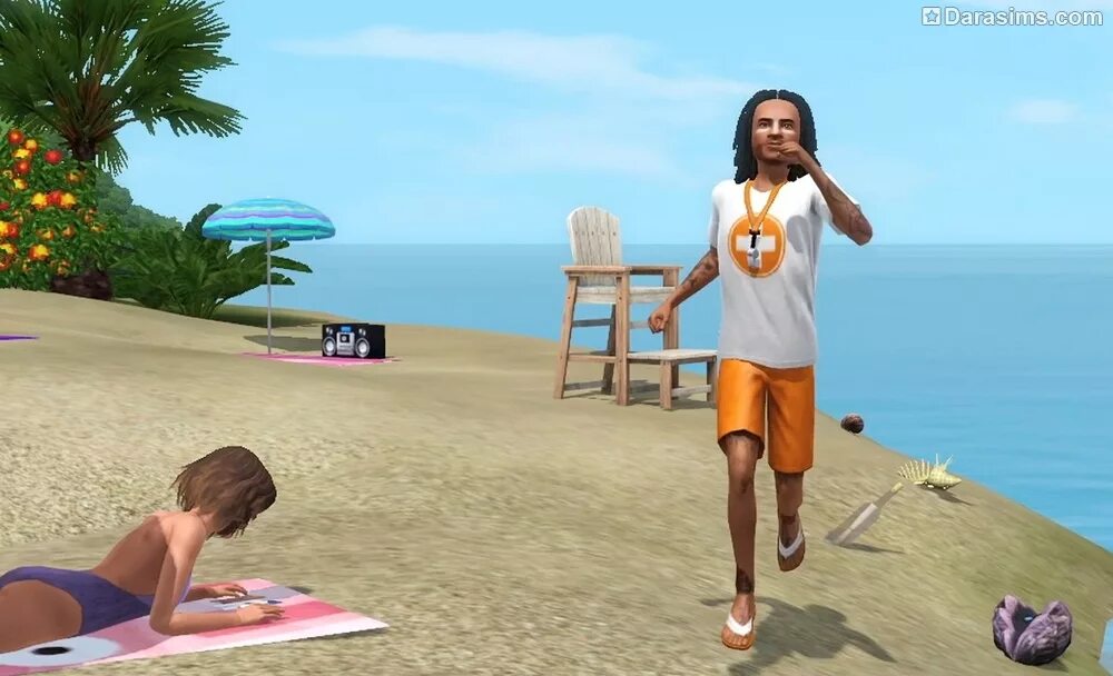 The sims 3: райские острова. Жизнь на острове. Симс 3 райские острова мэрия. Симс 3 спасатель. Карьера спасатель симс.