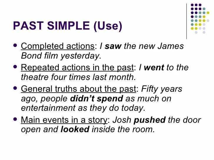Talk в past. Past simple use. Past simple usage. When we use past simple Tense. Past simple Tense usage.
