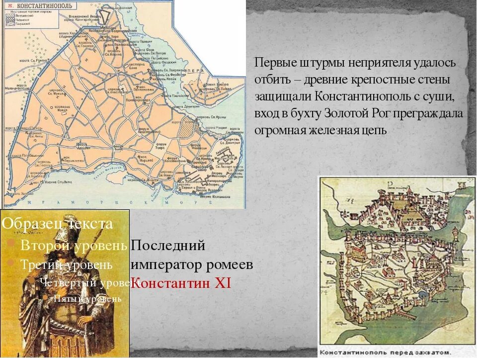 Осада константинополя турками карта