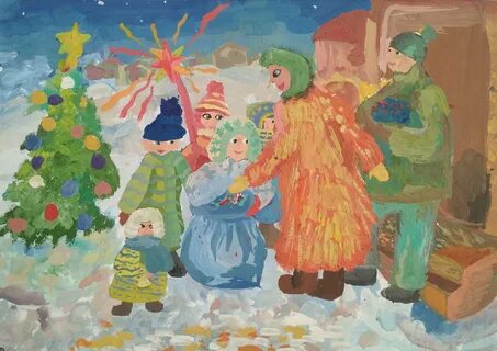 Колядки в старшей группе детского