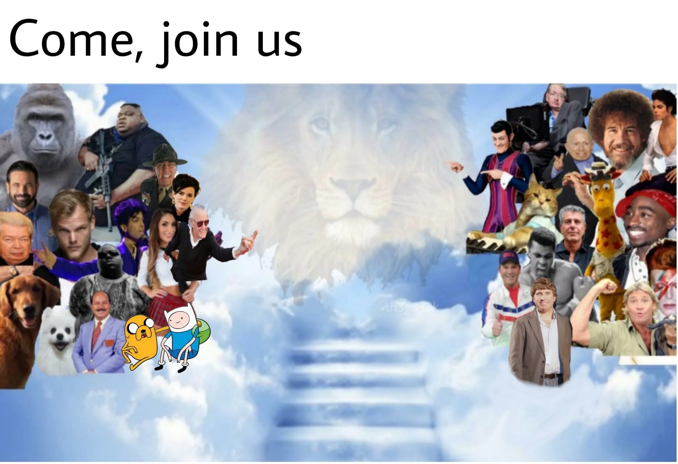 Let s join us. Come join us. come join us meme. heaven мем. come join us мем.