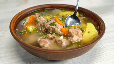 Суп с мясом картошкой и морковью