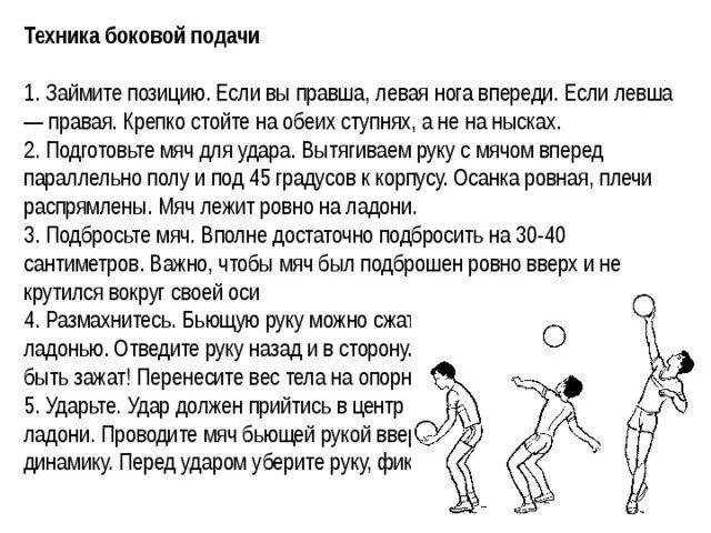 Сколько раз можно касаться мяча в волейболе. Боковая подача в волейболе. Теория волейбол подачи. Техника нижней боковой подачи в волейболе. Подброс мяча для подачи.