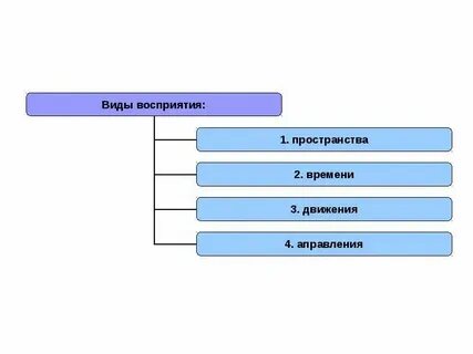 Виды восприятия восприятие времени движения пространства