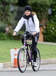 Riding her bike
