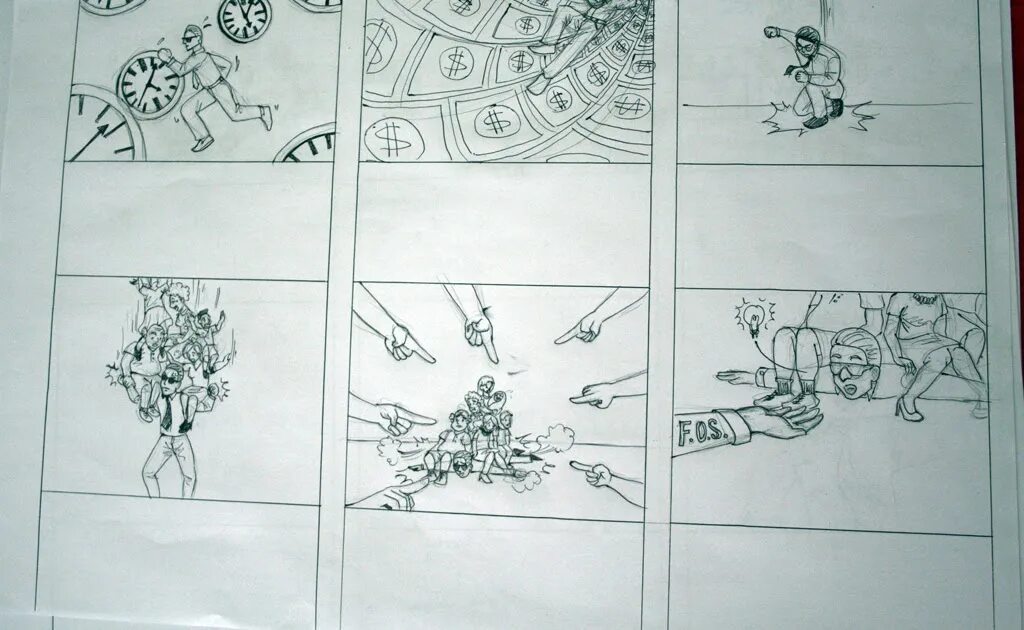 MMI 3033 Design Project 1 Media Innovation: Storyboard sketches for TVC