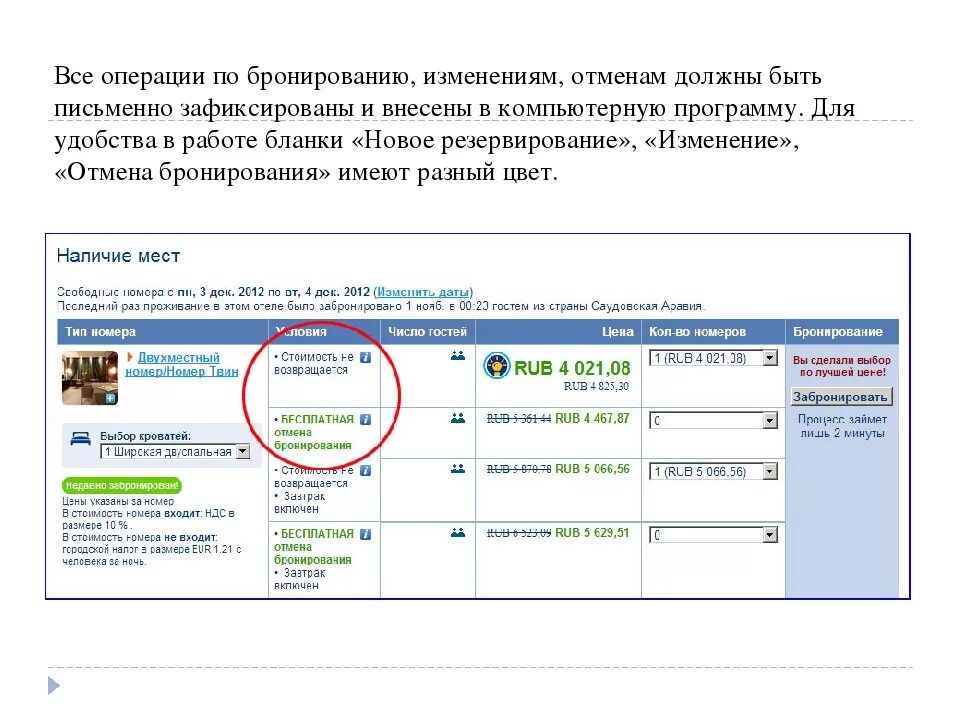 Можно ли отменить бронирование