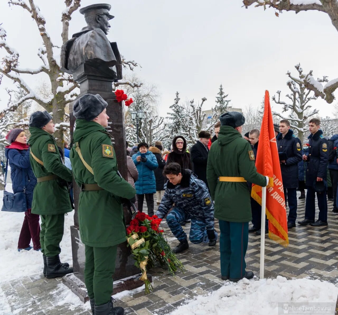 Генерал глазков. Памятник. Открытие бюста. Тамбов открытие бюста.