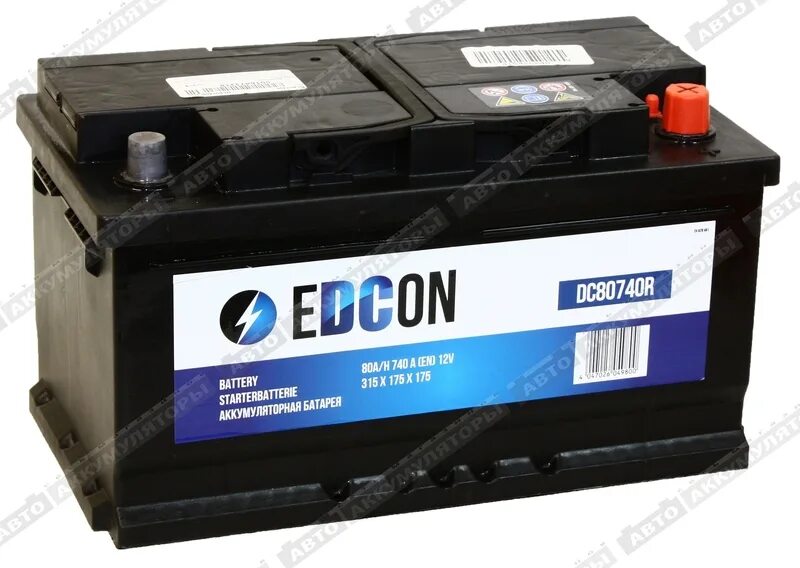 Аккумулятор 80 а ч обратная полярность. Edcon dc80740r. аккумуляторная батарея edcon dc605 10l. edcon dc72680r. edcon dc110920r.