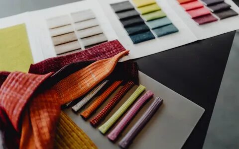 Interior design fabric samples