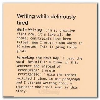 While writing