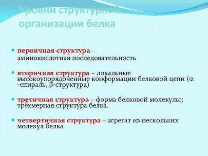 Вторичный уровень белков