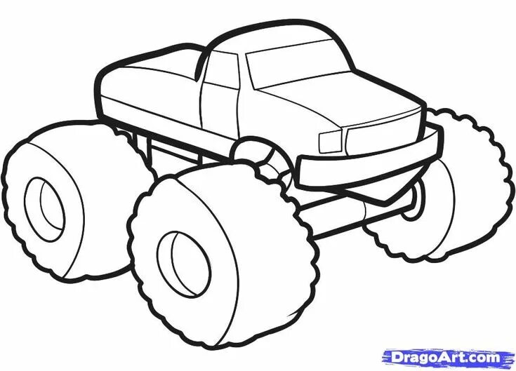 Монстр трак раскраска для детей распечатать Monster Truck Coloring Pages  Monster truck coloring pages,