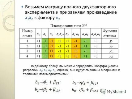 Факторный эксперимент