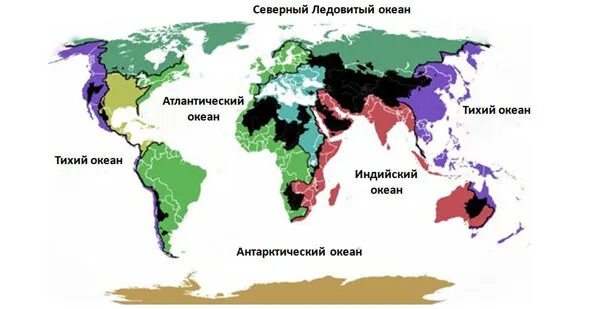 Реки бассейна индийского океана в евразии. Карта водосборных бассейнов мирового океана. Водоразделы бассейнов океанов на карте.