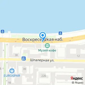 Воскресенская набережная на карте