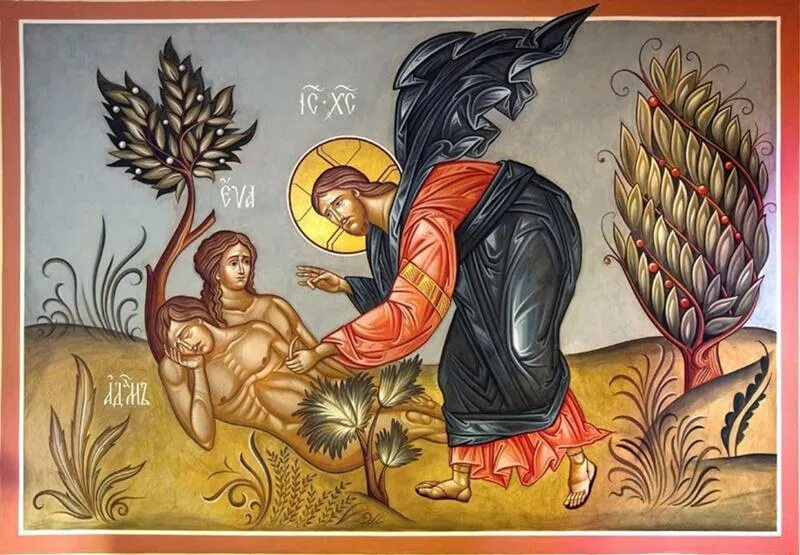 Бог создал из ребра. Сотворение евы из ребра адама. сотворение адама и евы икона. икона грехопадение адама. сотворение человека по библии.