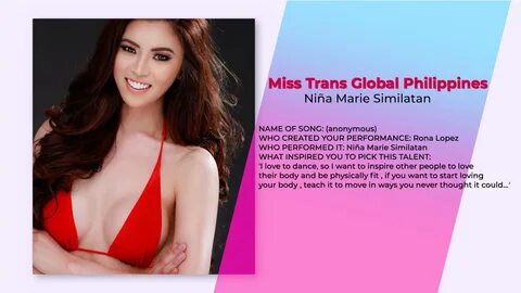 Miss Niña Marie Similatan, Miss Trans Global Philippines.jpg. 