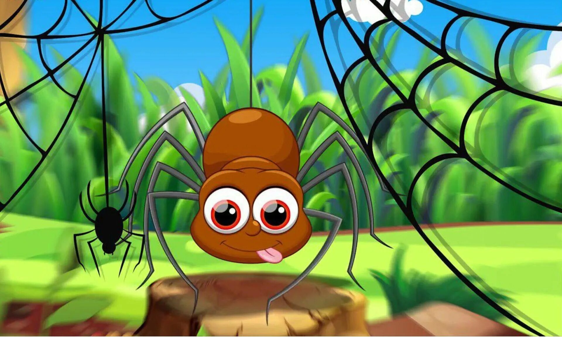 Загадка про паука для детей. Паук из мультика. Паук для детей. Про пауков для детей 3 лет. Веселый паучок.