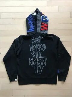 LOOKING FOR BAPE X STUSSY SHARK HOODIE XL OR XXL, THIS EXACT ONE PLS : rba...