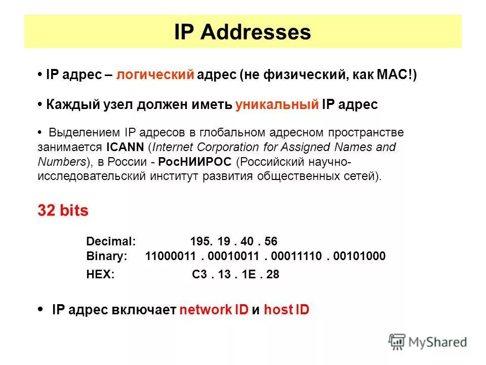 Логический адрес. Логический адрес