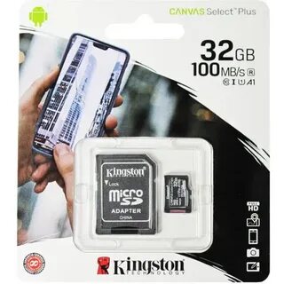 Карта памяти kingston canvas select plus sdhc 32 гб